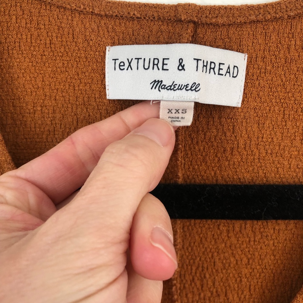 Madewell Texture And Thread Rust Colored Faux Wra… - image 5